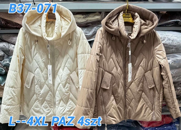 Kurtki damskie zimowe Roz L-4XL, 1 Kolor Paczka 4 szt